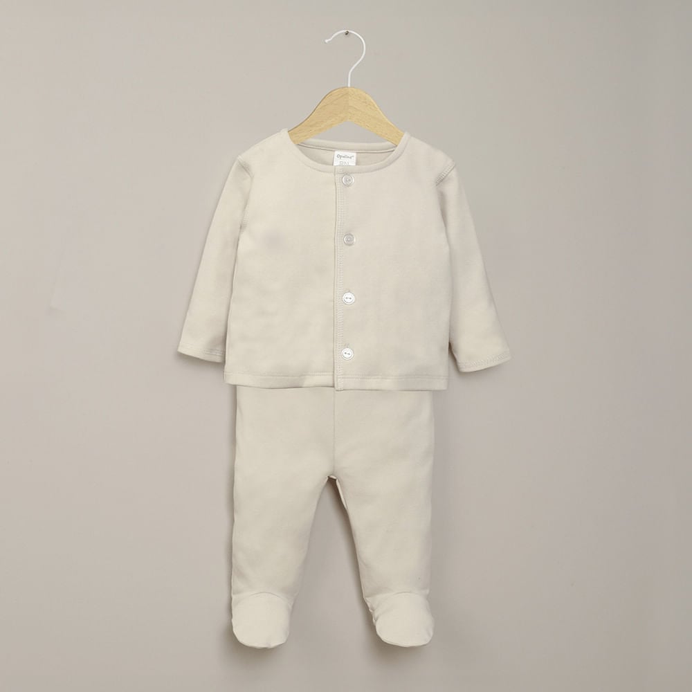 CONJUNTO CLINICA BEIGE DE BEBE  UNISEX OPALINE - 1