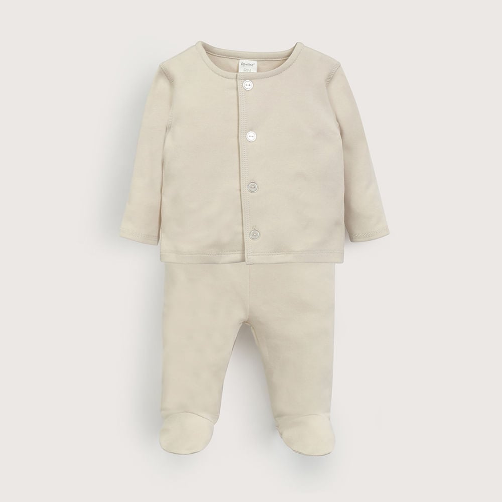 CONJUNTO CLINICA BEIGE DE BEBE  UNISEX OPALINE - 2