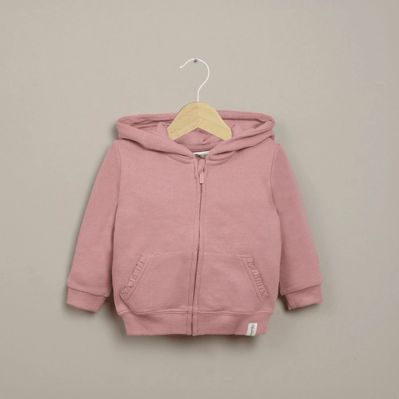 POLERON CON GORRO ROSADO DE NIÑA OPALINE - 1