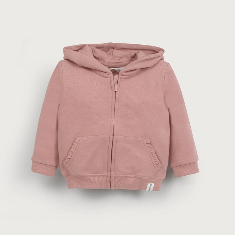 POLERON CON GORRO ROSADO DE NIÑA OPALINE - 2