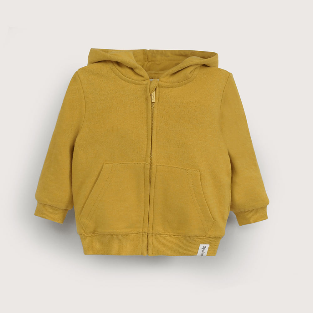 POLERON CON GORRO AMARILLO DE  NIÑO OPALINE - 2