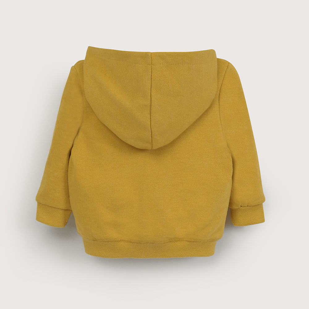 POLERON CON GORRO AMARILLO DE  NIÑO OPALINE - 3