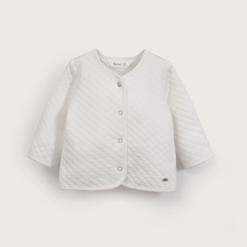 CHAQUETA QUILTED BLANCA DE BEBE  UNISEX OPALINE - 2