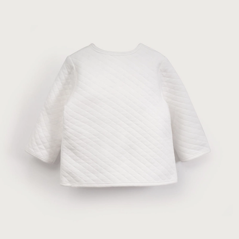 CHAQUETA QUILTED BLANCA DE BEBE  UNISEX OPALINE - 6