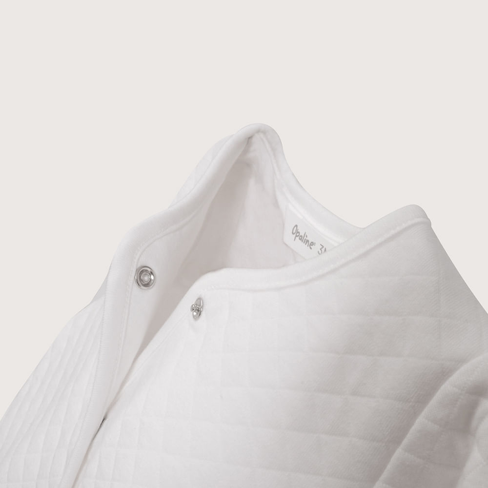 CHAQUETA QUILTED BLANCA DE BEBE  UNISEX OPALINE - 8