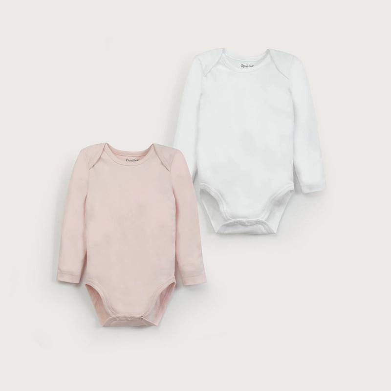 PACK DE 2 BODYS ALGODON ROSADO DE NIÑA OPALINE - 2