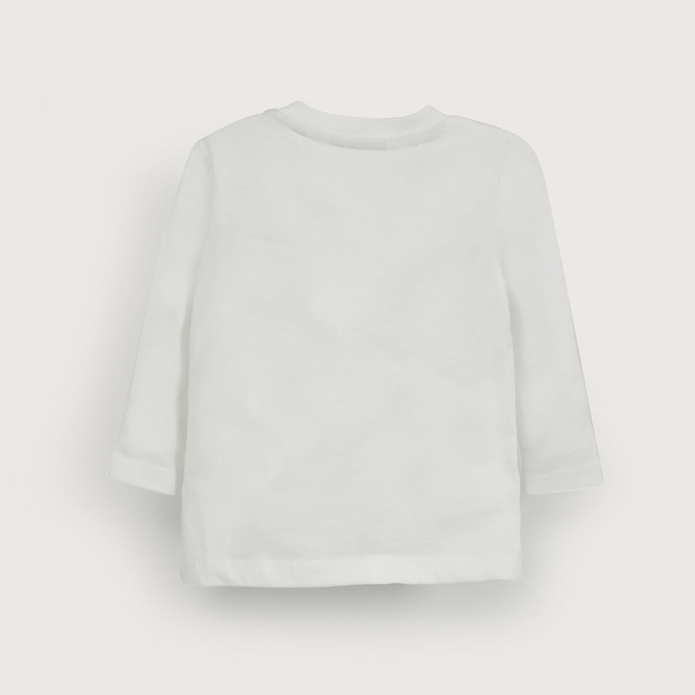 POLERA MANGA LARGA BLANCA DINOSAURIOS DE NIÑO OPALINE - 3