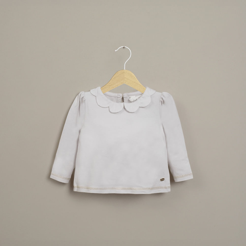 POLERA MANGA LARGA LILA DE NIÑA OPALINE - 1
