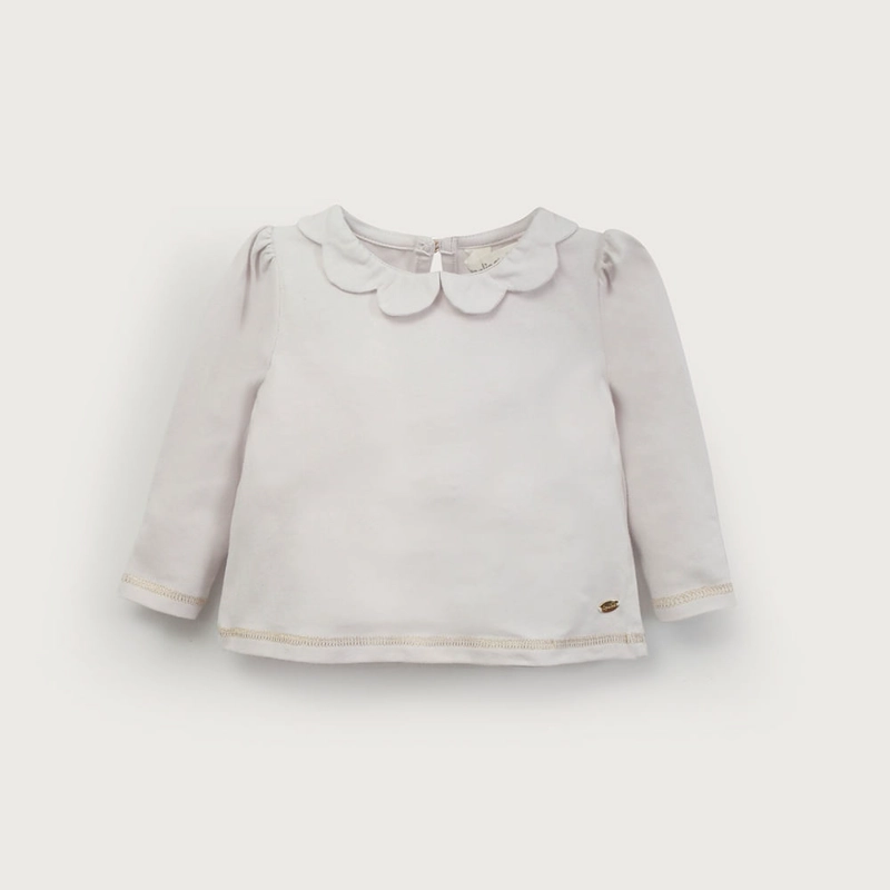 POLERA MANGA LARGA LILA DE NIÑA OPALINE - 2
