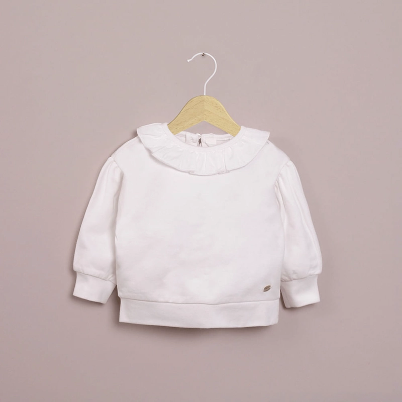 POLERON BLANCO DE NIÑA OPALINE - 1