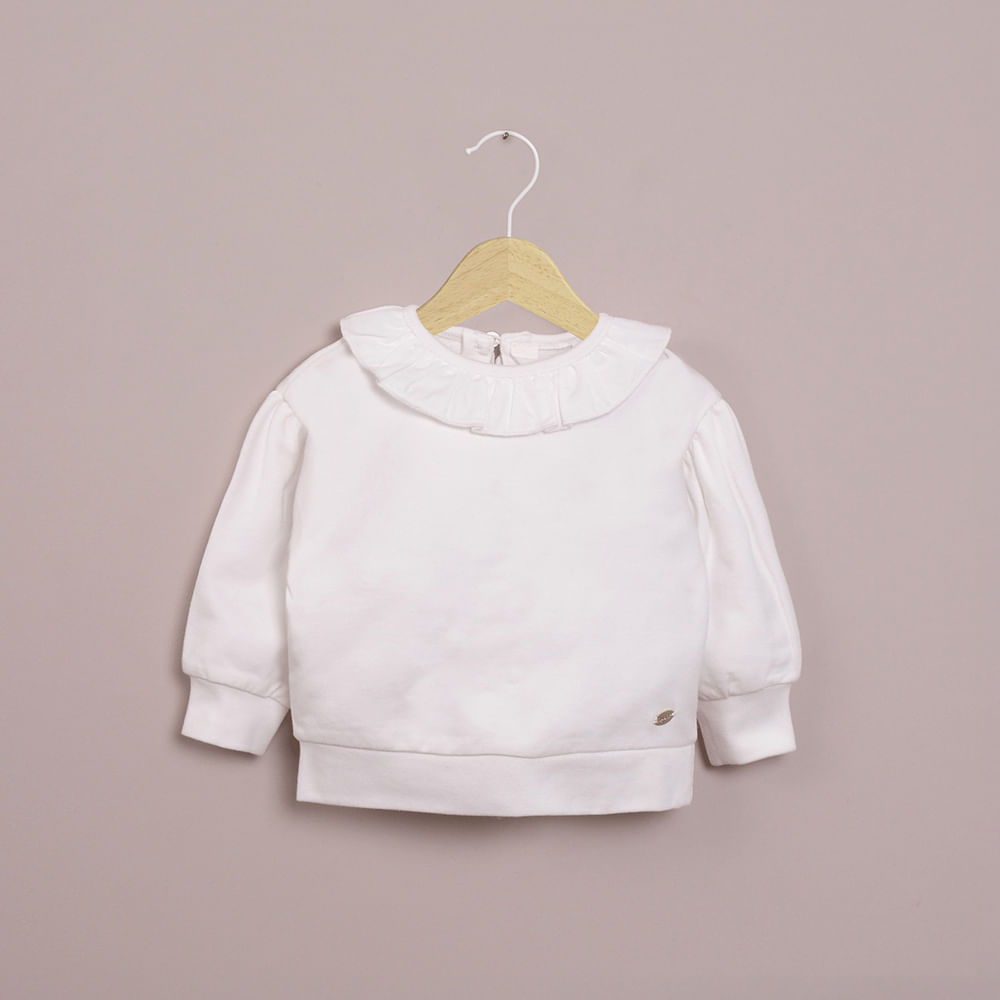 POLERON BLANCO DE NIÑA OPALINE - 1