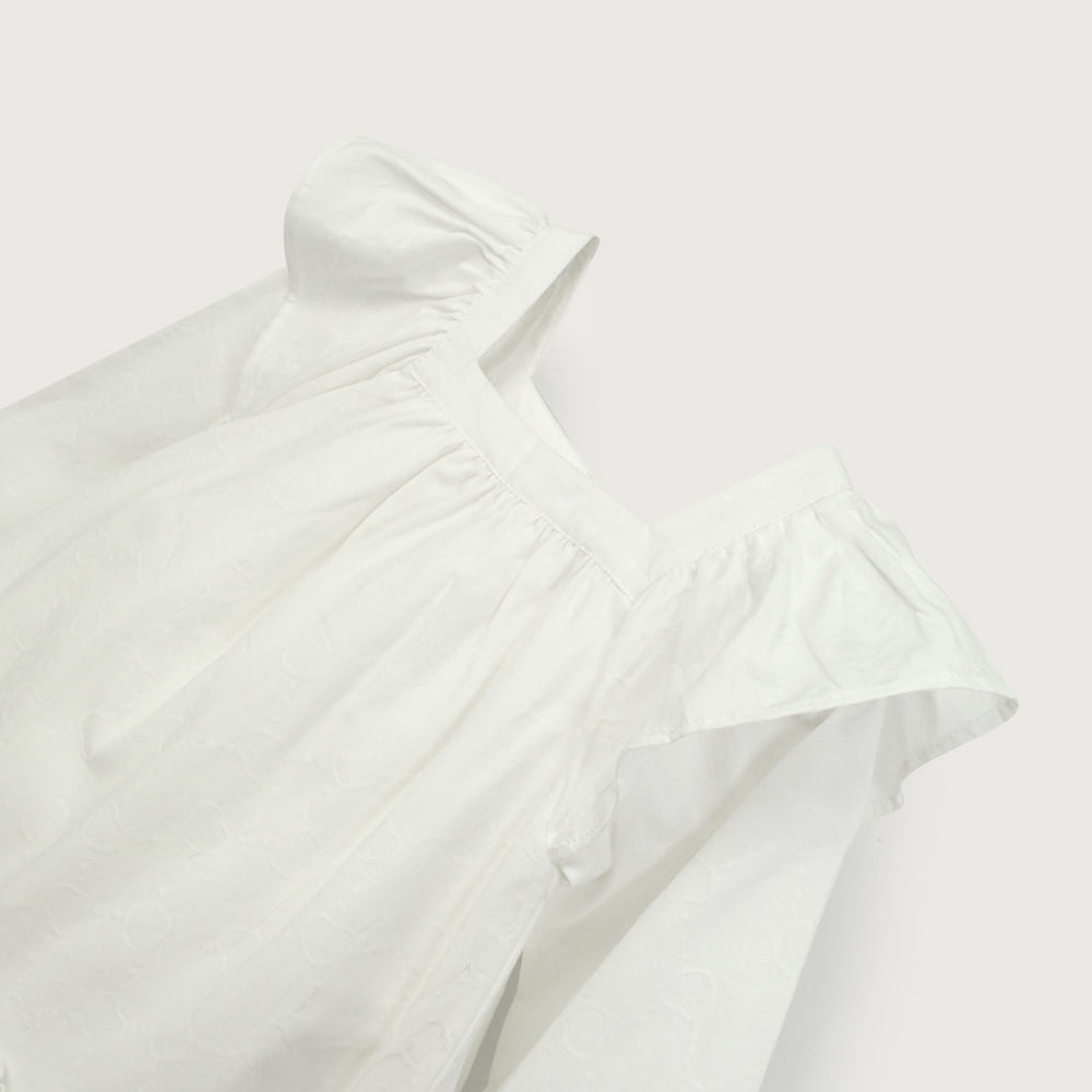 VESTIDO BLANCO MANGA LARGA DE NIÑA OPALINE - 4