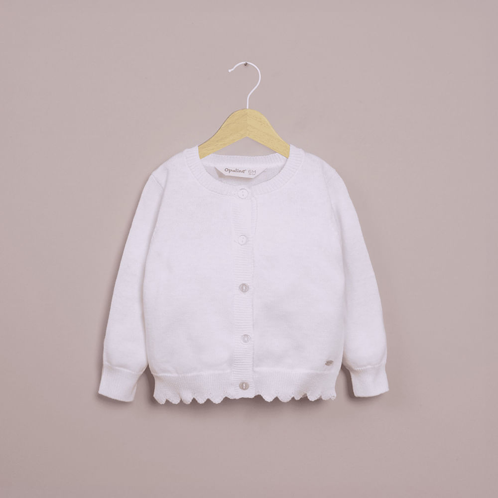 CHALECO BLANCO DE NIÑA OPALINE - 1