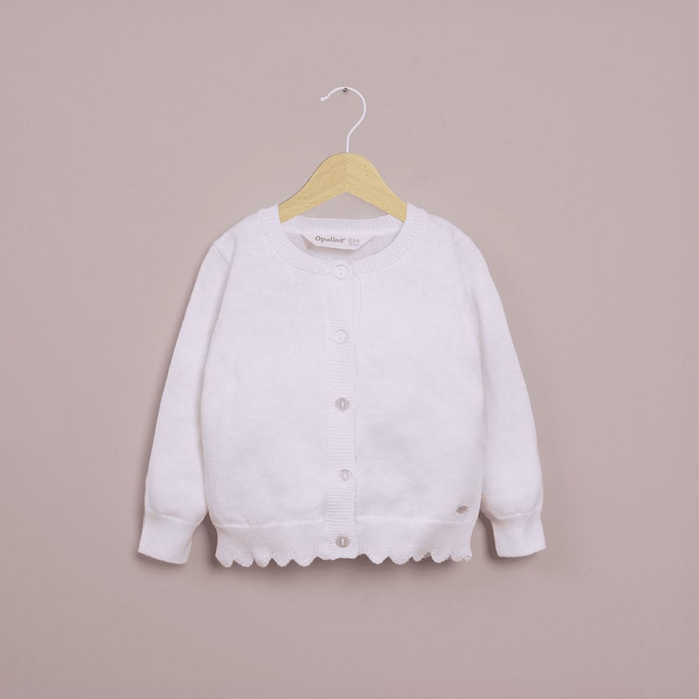 CHALECO BLANCO DE NIÑA OPALINE - 1