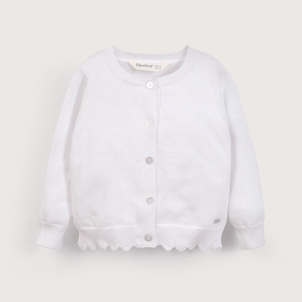 CHALECO BLANCO DE NIÑA OPALINE - 2