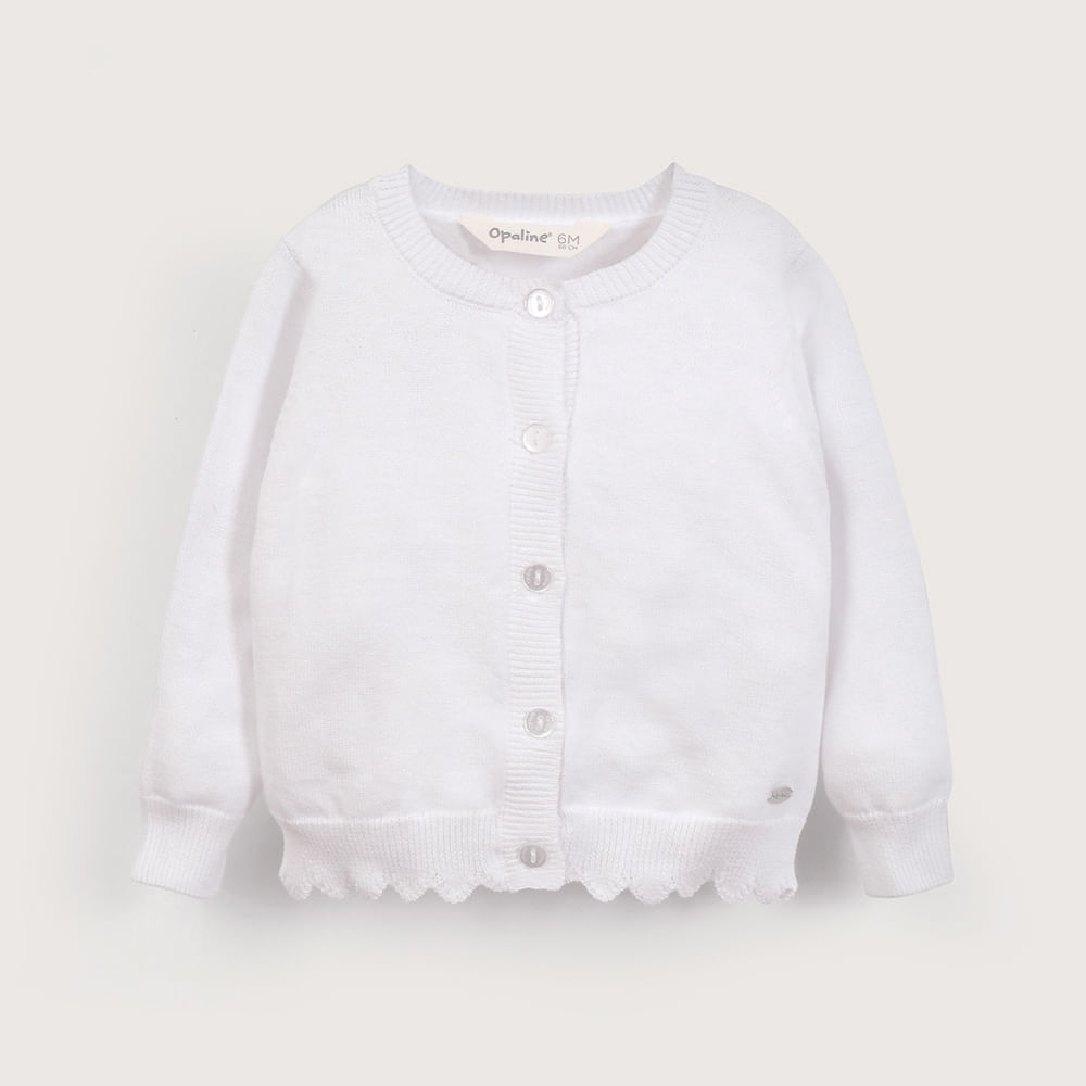 CHALECO BLANCO DE NIÑA OPALINE - 2