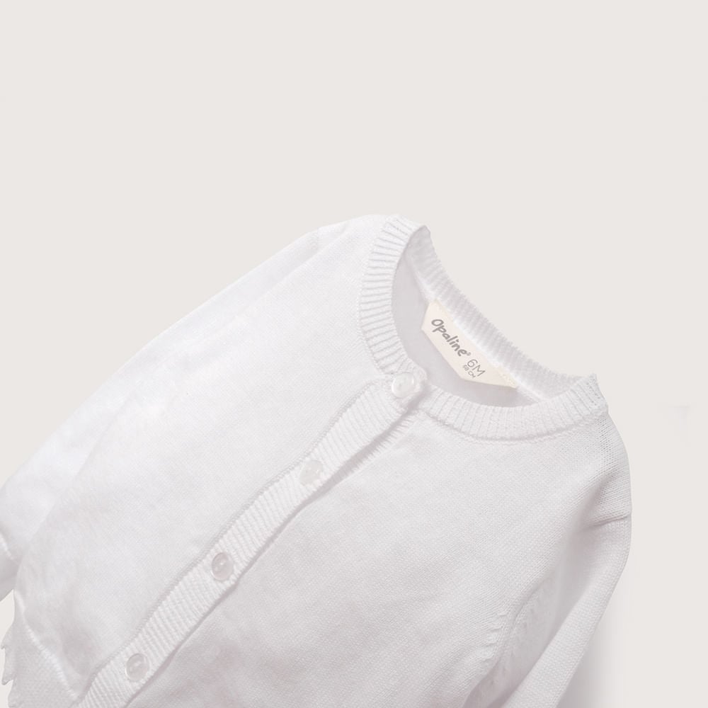 CHALECO BLANCO DE NIÑA OPALINE - 4