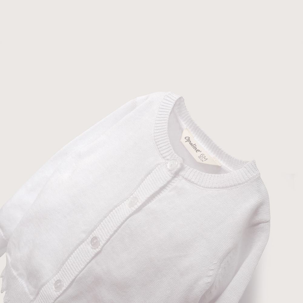 CHALECO BLANCO DE NIÑA OPALINE - 4
