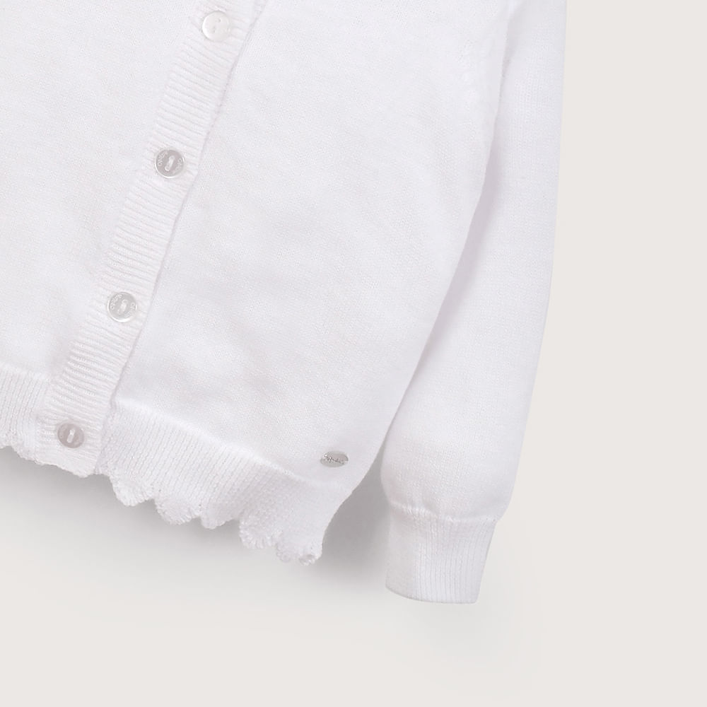 CHALECO BLANCO DE NIÑA OPALINE - 5