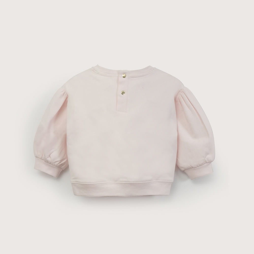 POLERON ROSADO CON BORDADO DE NIÑA OPALINE - 3