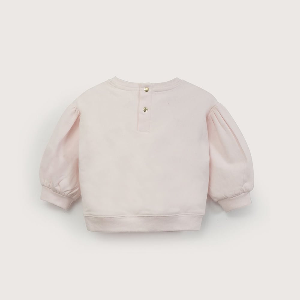 POLERON ROSADO CON BORDADO DE NIÑA OPALINE - 3