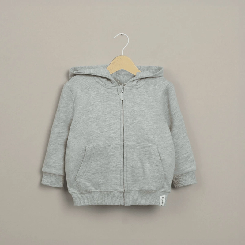 POLERON CON GORRO GRIS DE NIÑO OPALINE - 1