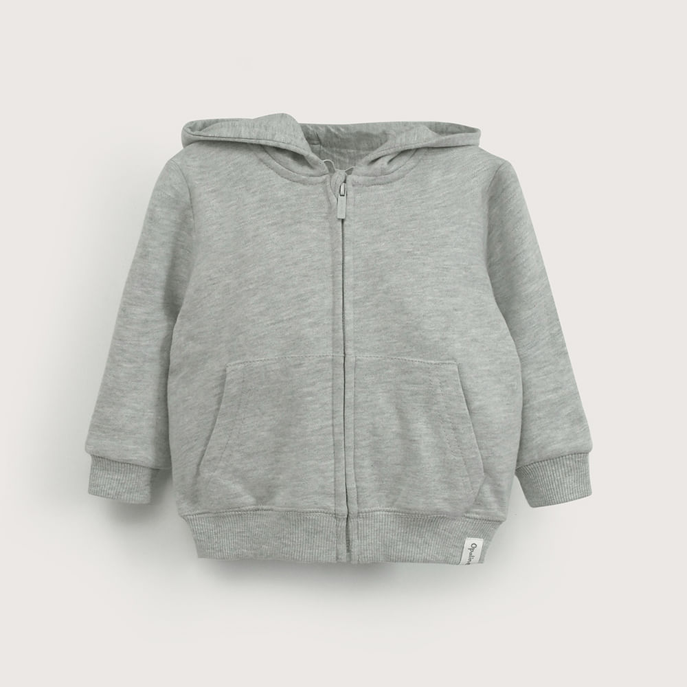 POLERON CON GORRO GRIS DE NIÑO OPALINE - 2