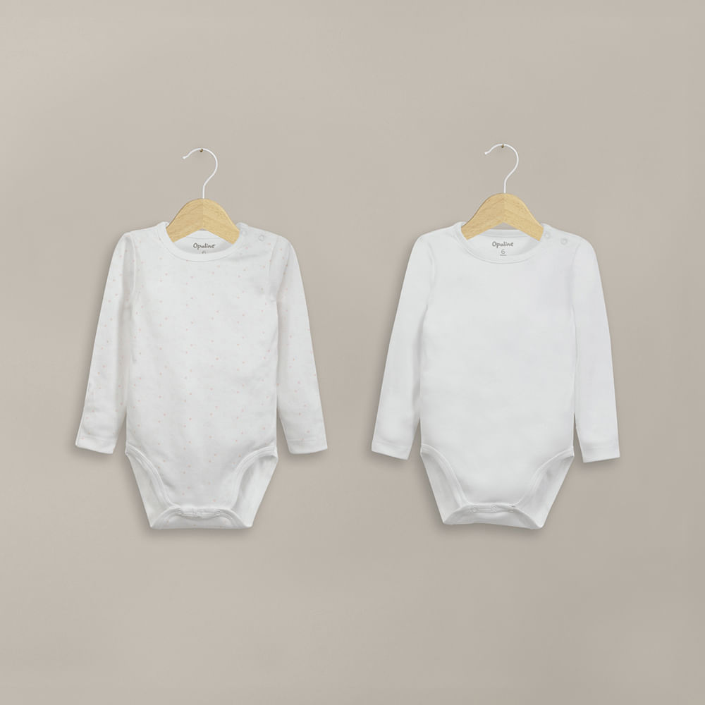 PACK DE 2 BODYS ALGODON NIÑA OPALINE - 1