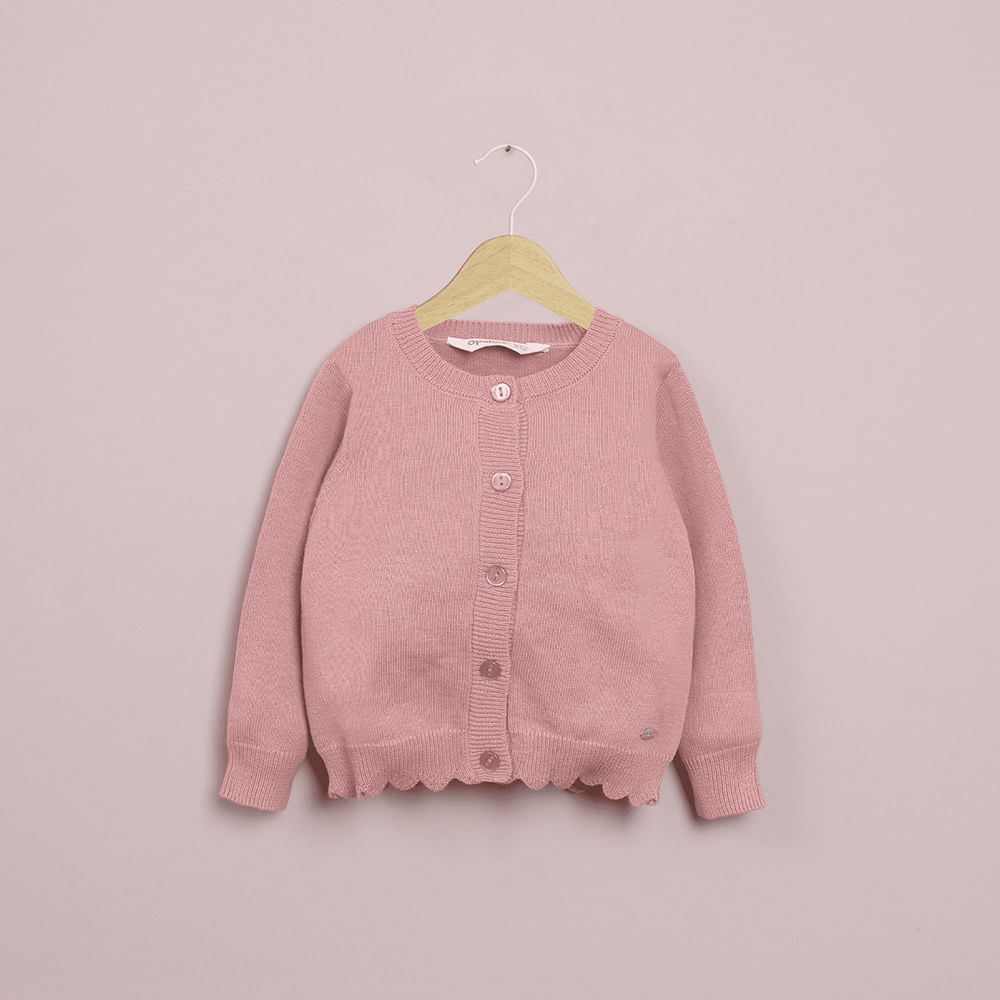 CHALECO ROSADO DE NIÑA OPALINE - 1
