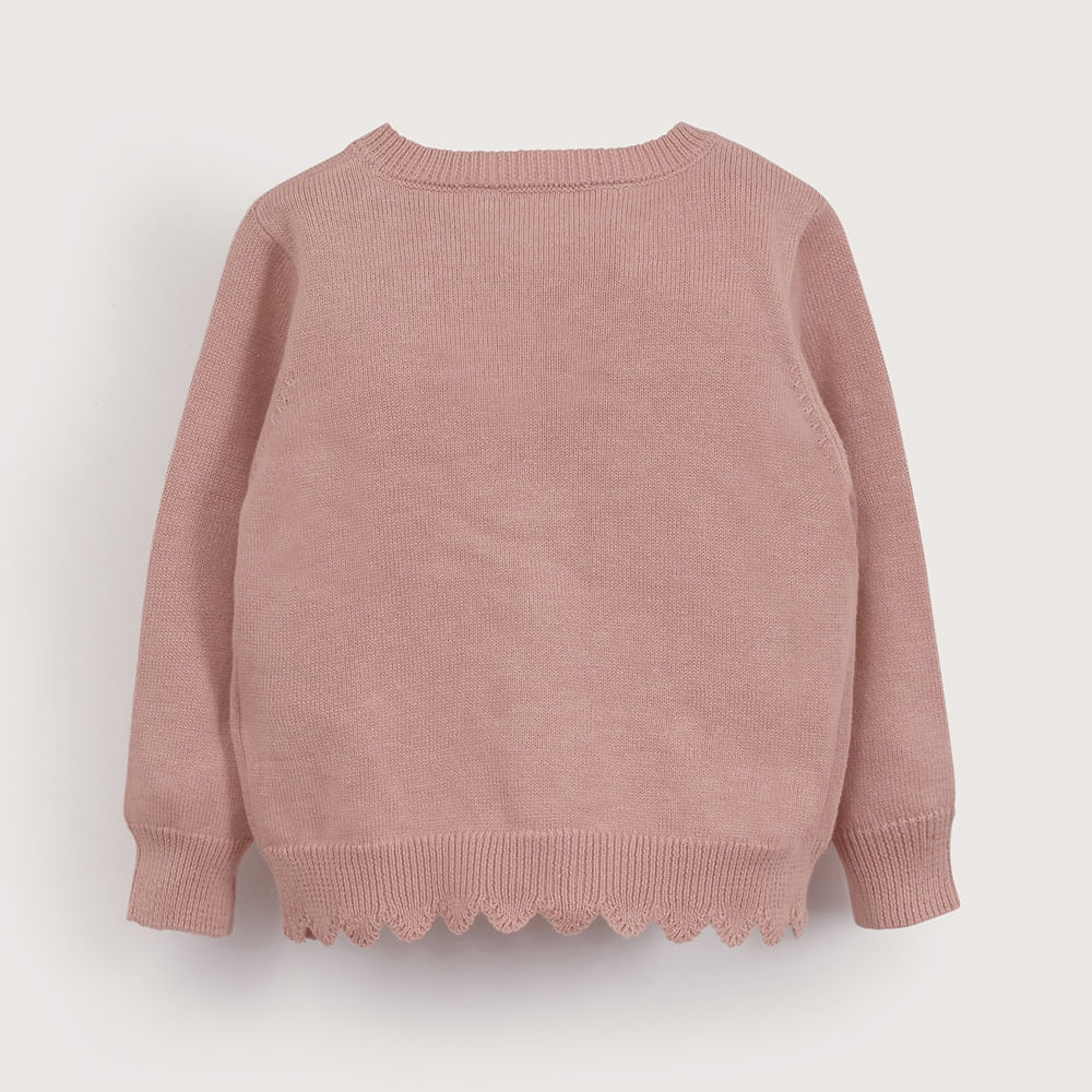 CHALECO ROSADO DE NIÑA OPALINE - 3