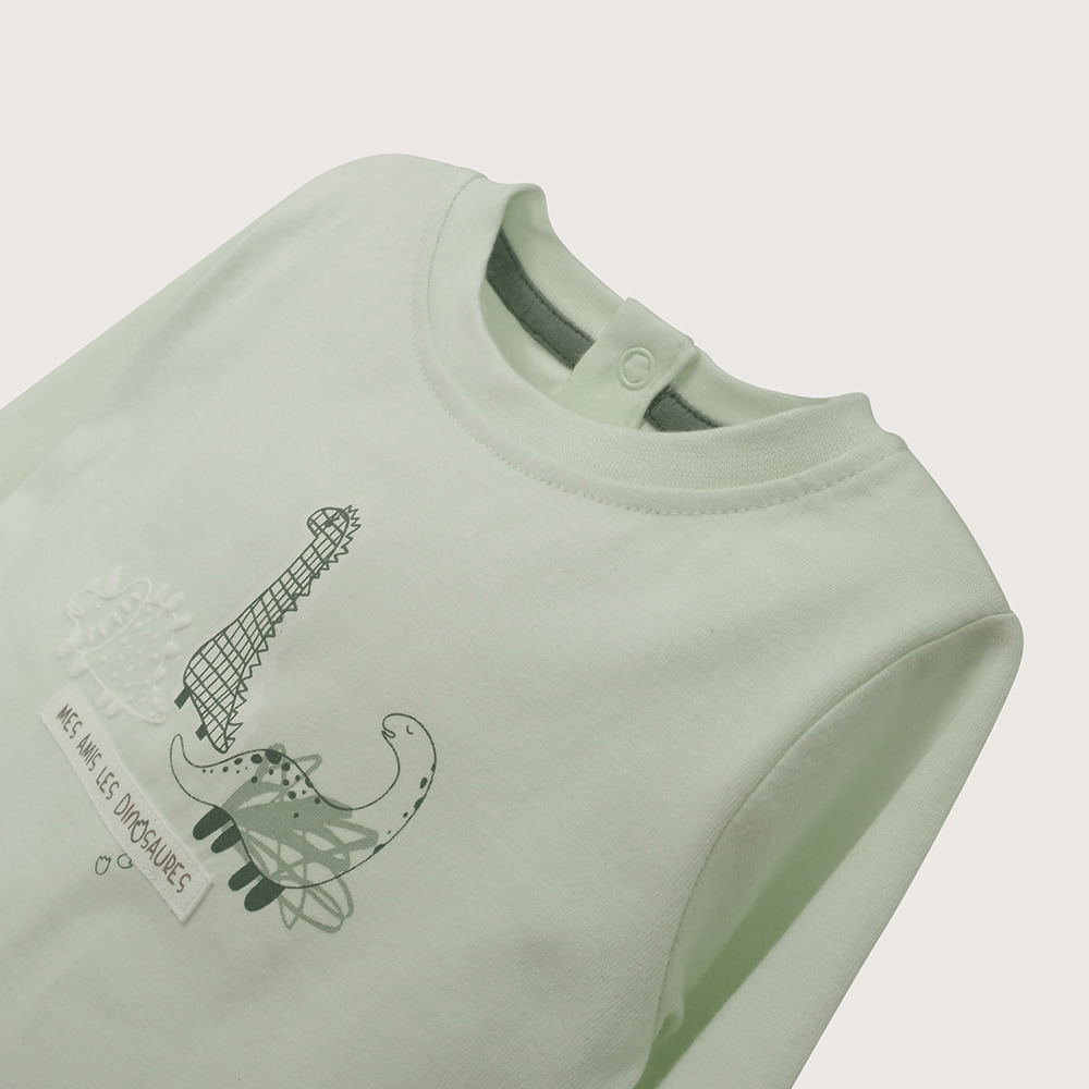 POLERA MANGA LARGA VERDE DE NIÑO OPALINE - 8