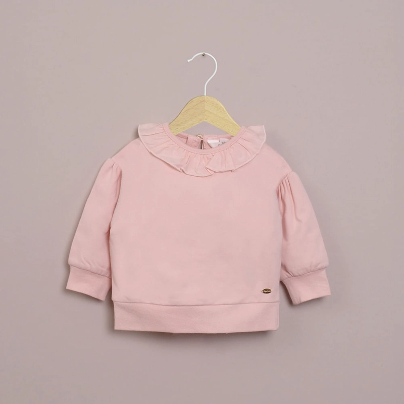 POLERON CERRADO ROSADO DE NIÑA OPALINE - 1