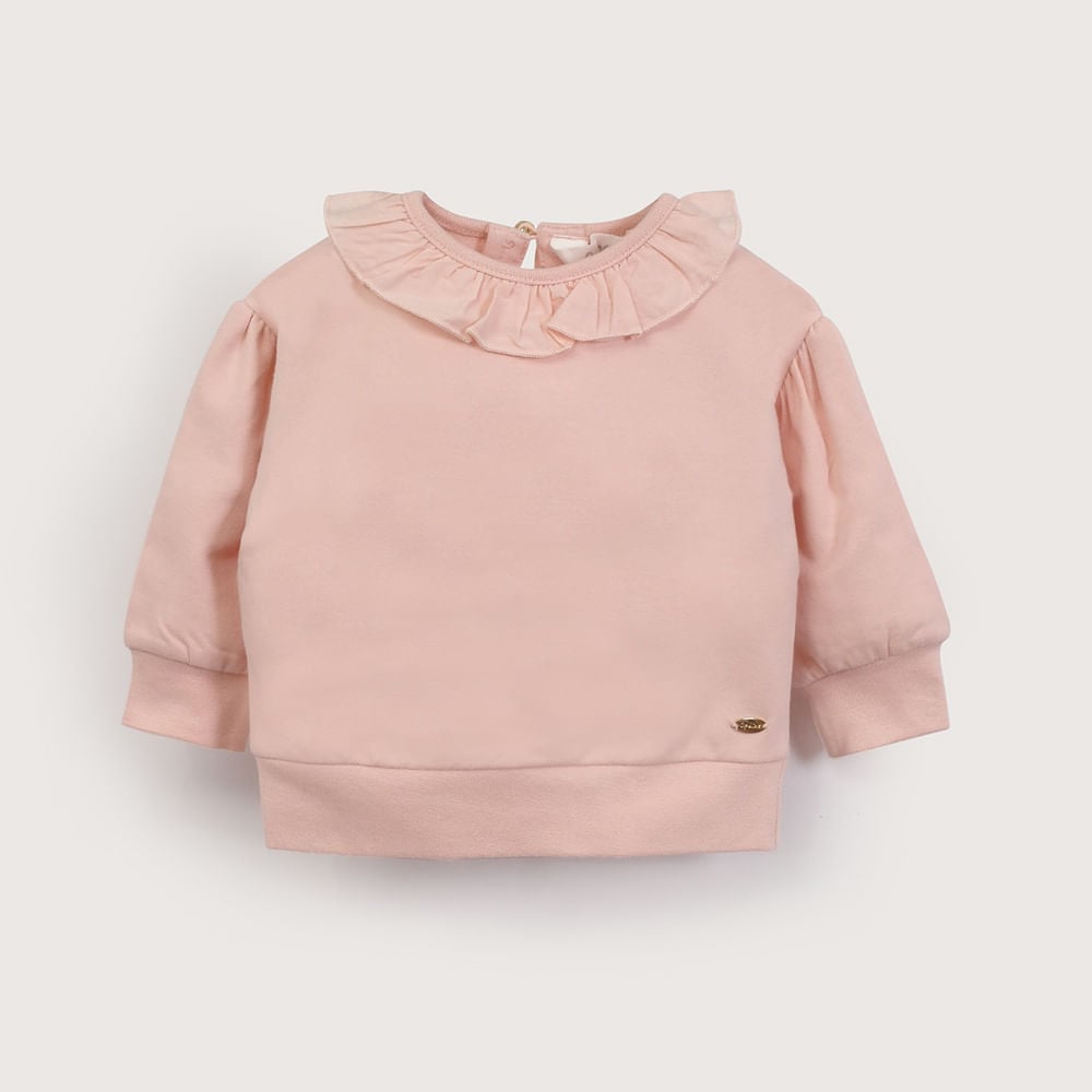 POLERON CERRADO ROSADO DE NIÑA OPALINE - 2