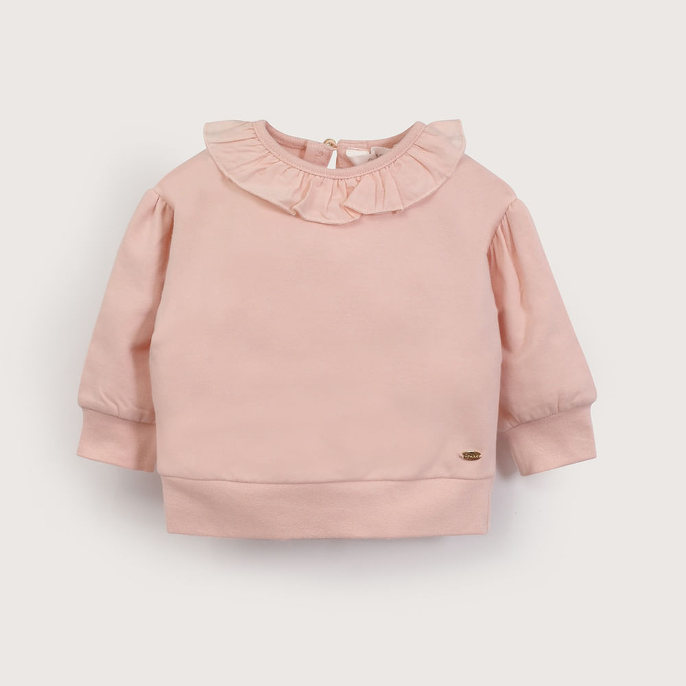 POLERON CERRADO ROSADO DE NIÑA OPALINE - 2