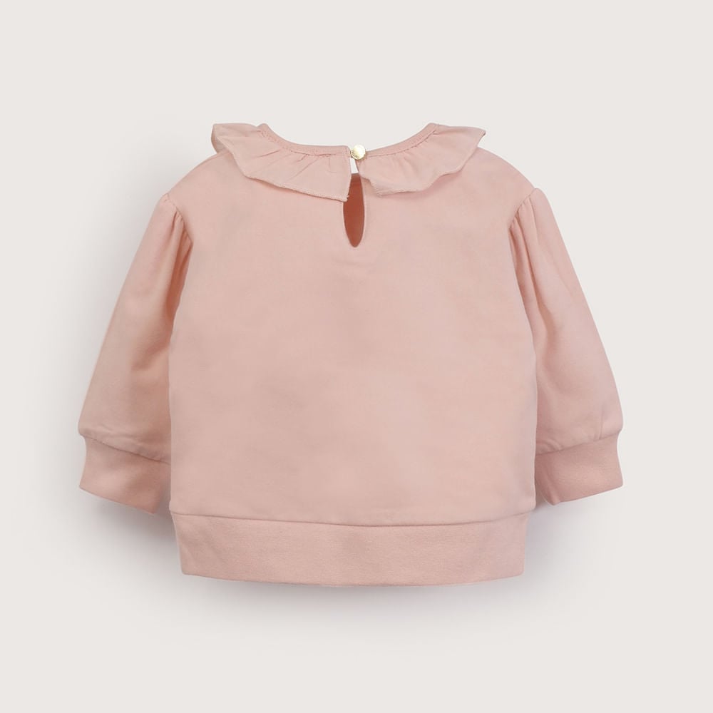 POLERON CERRADO ROSADO DE NIÑA OPALINE - 3