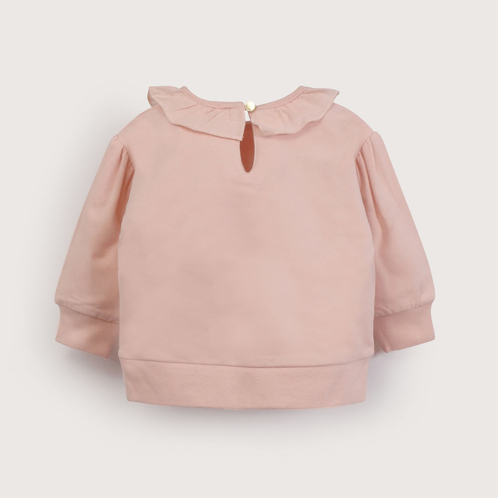 POLERON CERRADO ROSADO DE NIÑA OPALINE - 6