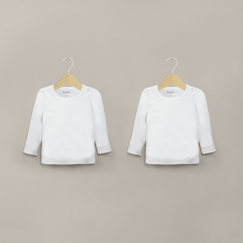 CAMISETA AJUAR BLANCO UNISEX OPALINE - 1