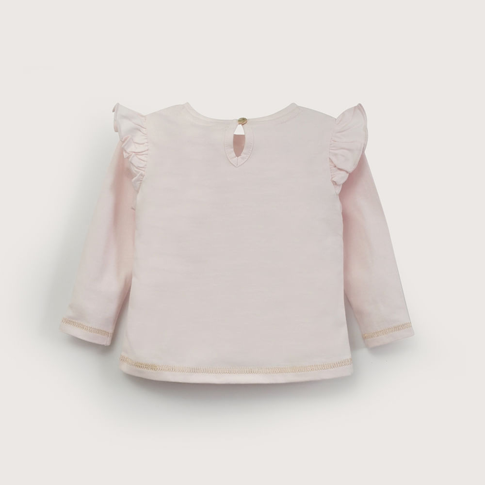 POLERA MANGA LARGA ROSADA CLARA DE NIÑA OPALINE - 5