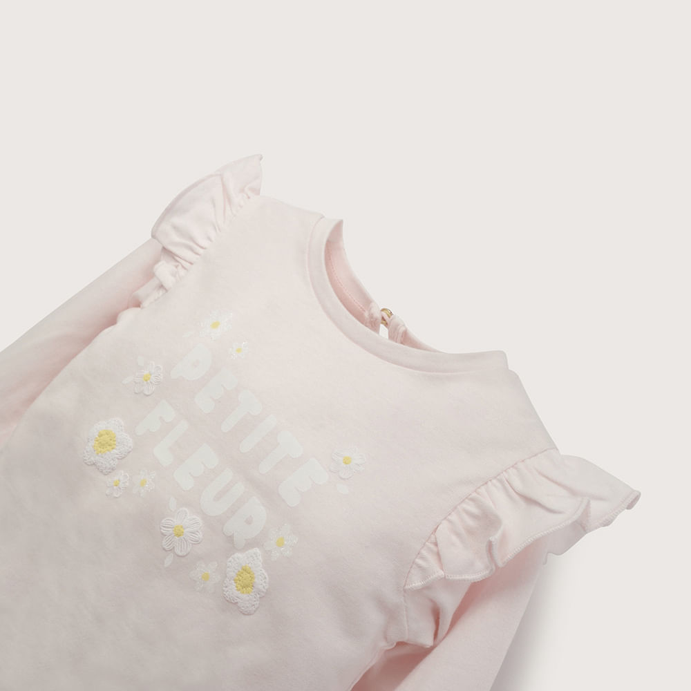 POLERA MANGA LARGA ROSADA CLARA DE NIÑA OPALINE - 7
