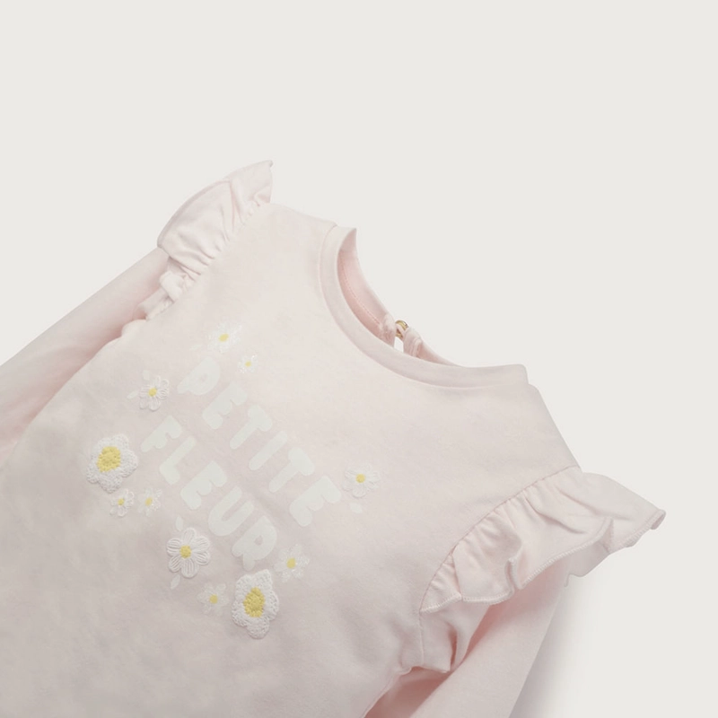 POLERA MANGA LARGA ROSADA CLARA DE NIÑA OPALINE - 8
