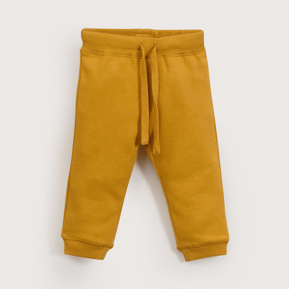 PANTALON DE BUZO AMARILLO DE  NIÑO OPALINE - 2