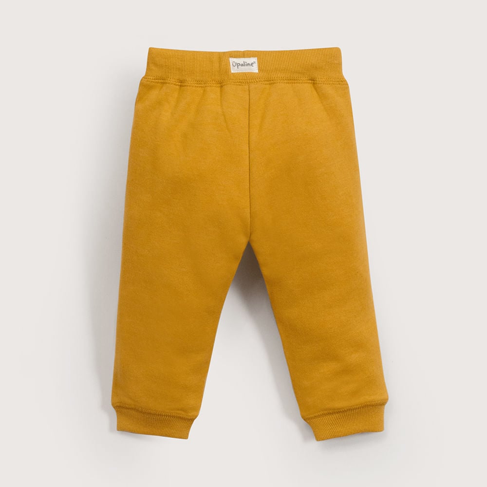 PANTALON DE BUZO AMARILLO DE  NIÑO OPALINE - 3