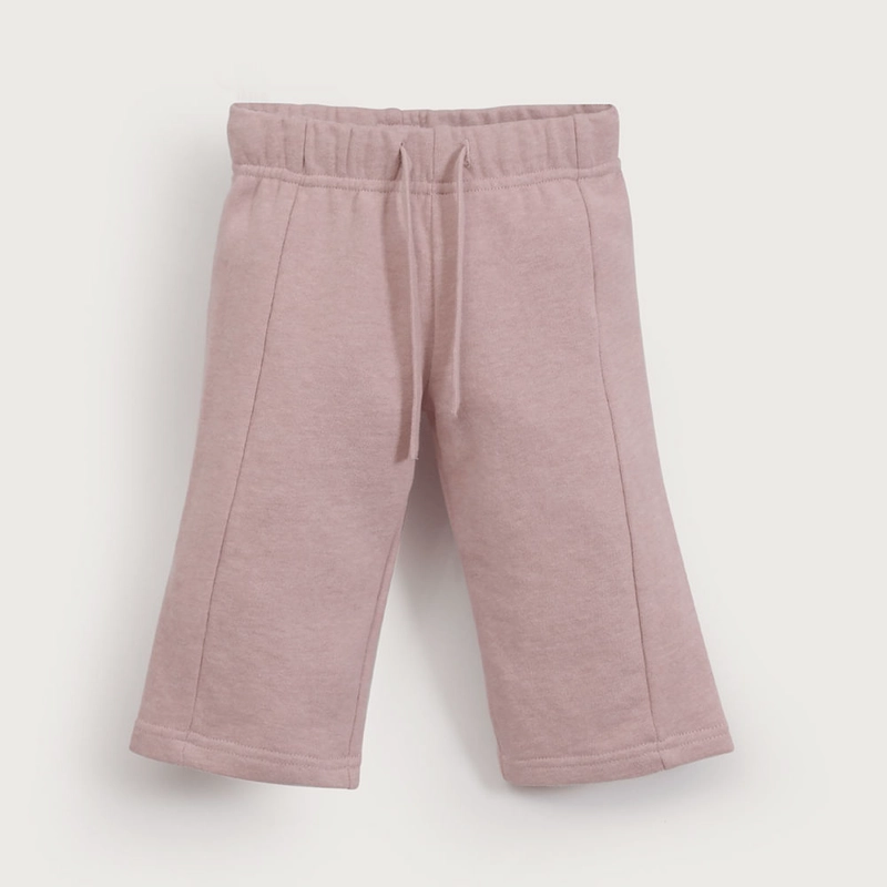 PANTALON DE BUZO ROSADO ANCHO DE NIÑA OPALINE - 2