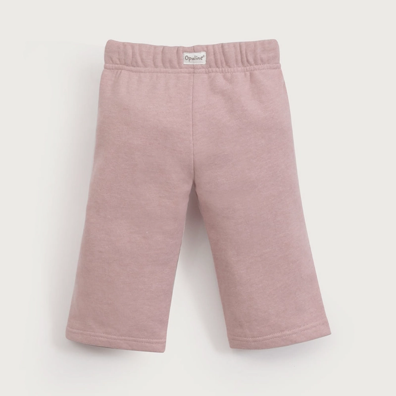 PANTALON DE BUZO ROSADO ANCHO DE NIÑA OPALINE - 5
