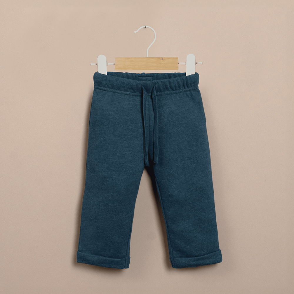 PANTALON DE BUZO AZUL DE NIÑO OPALINE - 1