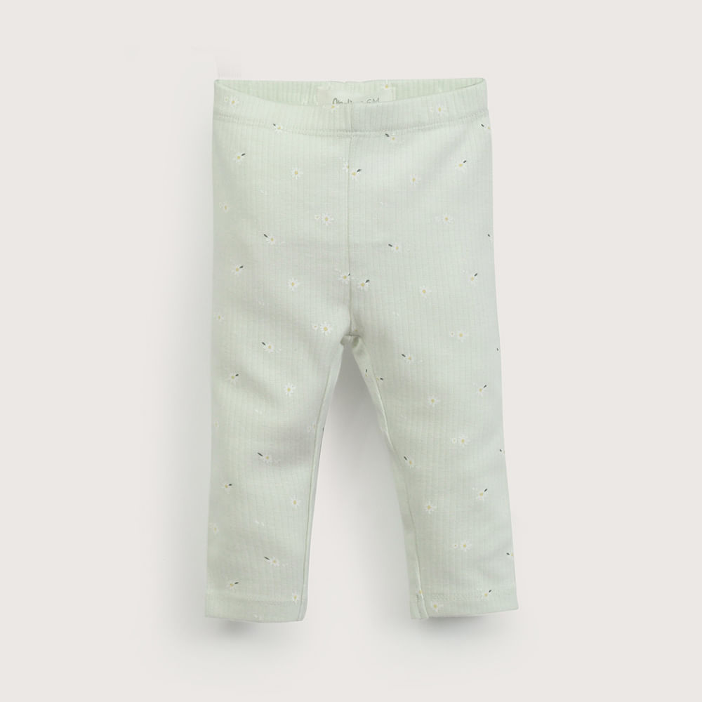 CALZA DE RIB VERDE DE NIÑA OPALINE - 2