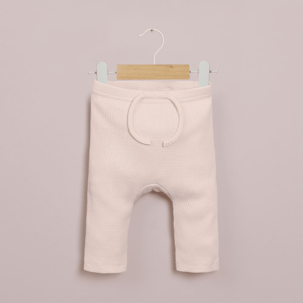 CALZA WAFFLE BEIGE DE BEBE  UNISEX OPALINE - 1