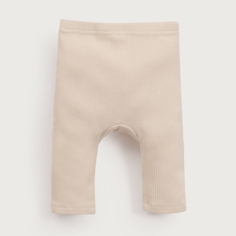 CALZA WAFFLE BEIGE DE BEBE  UNISEX OPALINE - 3