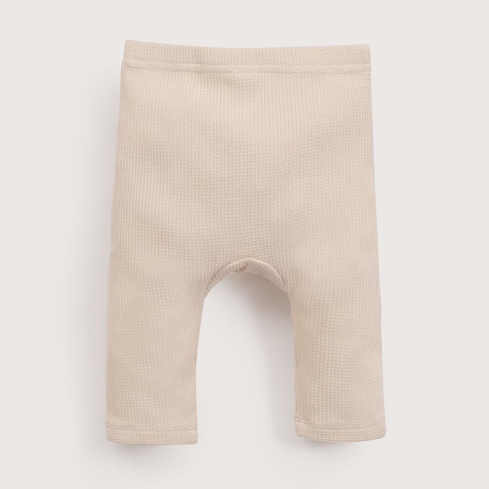CALZA WAFFLE BEIGE DE BEBE  UNISEX OPALINE - 5