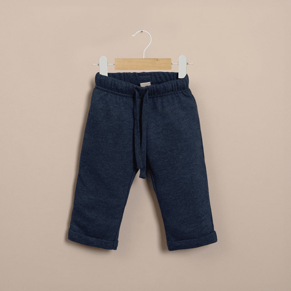 PANTALON DE BUZO AZUL MARINO DE NIÑO OPALINE - 1